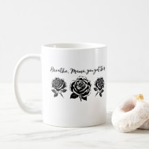 Breathe Mama Floral Motivierend Quote Silhouette