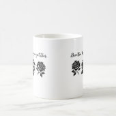 Breathe Mama Floral Motivierend Quote Silhouette Kaffeetasse (Mittel)