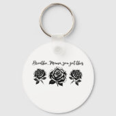 Breathe Mama Motivierend Zitatskunst Schlüsselanhänger (Rückseite)