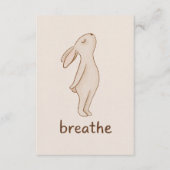 Breathe Minimal Bunny Encouragement Card Begleitkarte (Vorderseite)