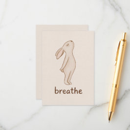 Breathe Minimal Bunny Encouragement Card Begleitkarte