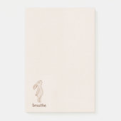 Breathe Minimal Bunny Post-it Notes Klebezettel (Vorderseite)