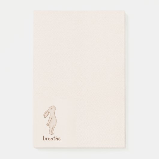 Breathe Minimal Bunny Post-it Notes Klebezettel (Vorderseite)