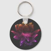 Breathe Modern Lotus Blume Yoga Meditation Keycha Schlüsselanhänger (Vorderseite)