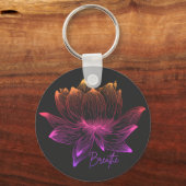 Breathe Modern Lotus Blume Yoga Meditation Keycha Schlüsselanhänger (Vorderseite)