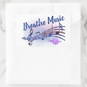 Breathe Music MoonDreams Music Logo Rechteckiger Aufkleber (Tasche)