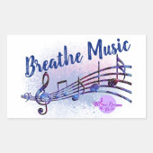 Breathe Music MoonDreams Music Logo Rechteckiger Aufkleber (Vorderseite)