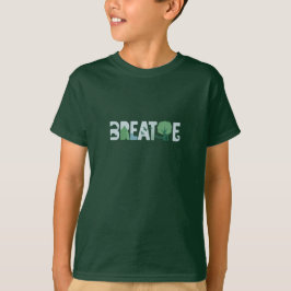 BREATHE - Naturlich Inspirierte Typografie Kunst T-Shirt