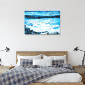 Breathe Quote Hawaii Türkis Ocean Waves Foto Leinwanddruck (Insitu (Schlafzimmer))