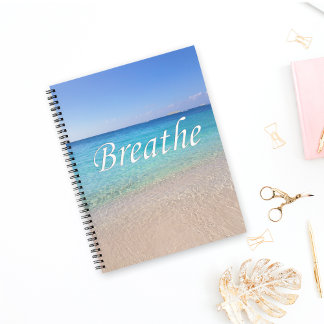 Breathe & Release Cayman Islands Relaxing Beach Notizblock