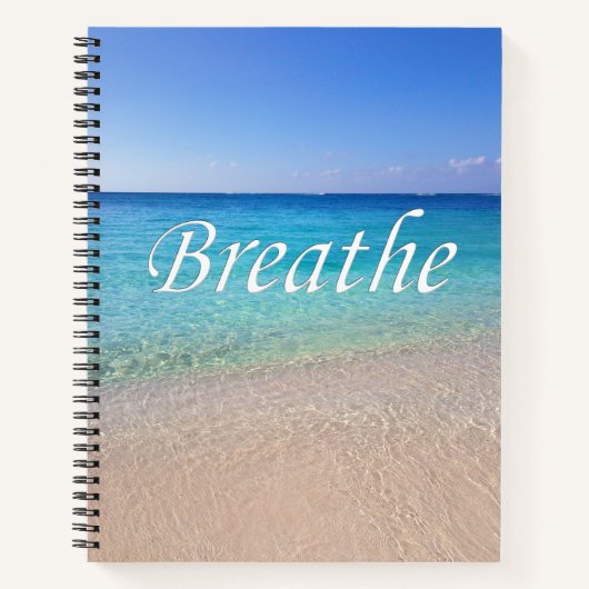 Breathe & Release Cayman Islands Relaxing Beach Notizblock (Vorderseite)