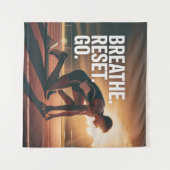 Breathe. Reset. Go. Wandteppich (Vorderseite (Horizontal))