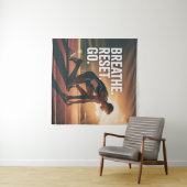 Breathe. Reset. Go. Wandteppich (Beispiel (Horizontal))