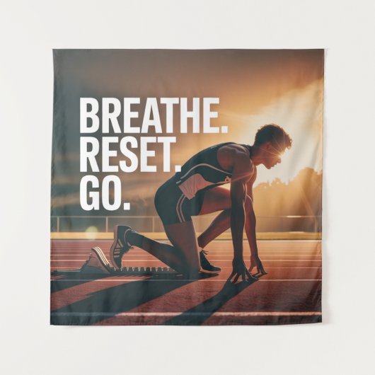 Breathe. Reset. Go. Wandteppich (Vorderseite)
