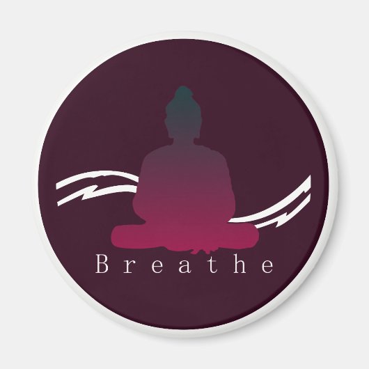 "Breathe" Schöner Buddha Magnet. Magnet (Vorne)
