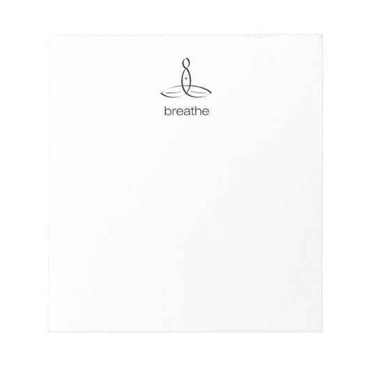 Breathe - Schwarzer Regular Stil Notizblock (Vorderseite)