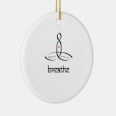 Breathe - Schwarzer Sanskrit-Stil Keramikornament (Rechts)