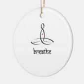 Breathe - Schwarzer Sanskrit-Stil Keramikornament (Links)