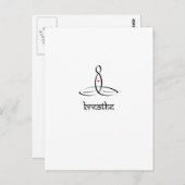 Breathe - Schwarzer Sanskrit-Stil Postkarte (Vorne/Hinten)