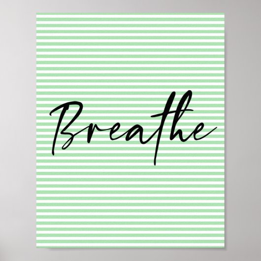 Breathe Scripture Badezimmer Wand Kunstposter Poster (Vorne)