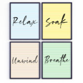 Breathe Scripture Badezimmer Wand Kunstposter Poster