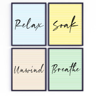 Breathe Scripture Badezimmer Wand Kunstposter Poster