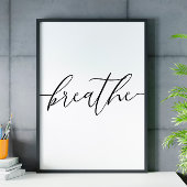 Breathe Scripture Badezimmer Wand Kunstposter Poster