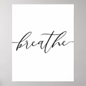 Breathe Scripture Badezimmer Wand Kunstposter Poster (Vorne)
