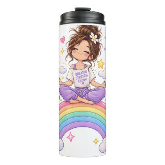 Breathe Stretch Flow Yoga Mädchen Thermal Tumbler Thermosbecher