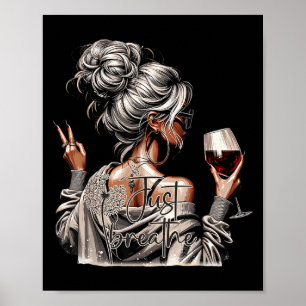 Breathe Suizidprävention Positives Zitat Männer Poster