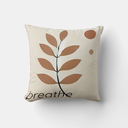Breathe Throw Pillow - Soft Zen Retreat Collection Kissen (Vorderseite)