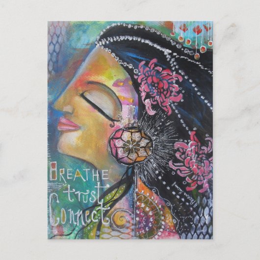breathe-trust-connect-high_Fotor Postkarte (Vorderseite)