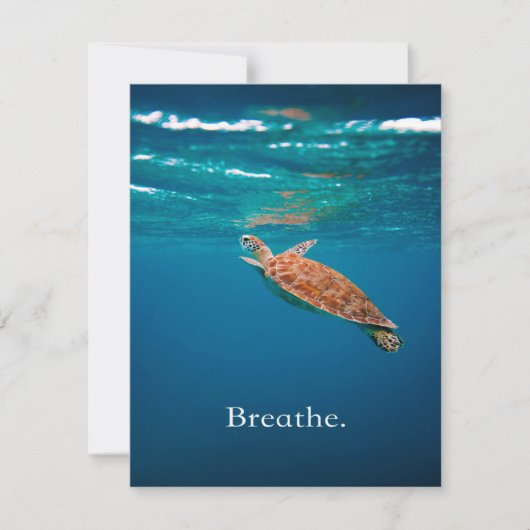 Breathe Turtle | Meeresschildkröte | Ocean Lover Einladung (Vorderseite)