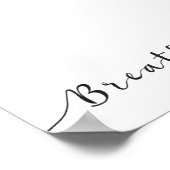 Breathe Word Art Poster (Ecke)