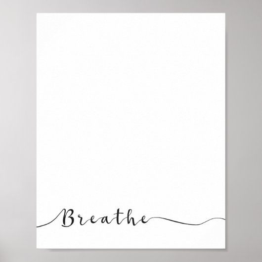Breathe Word Art Poster (Vorne)