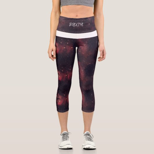 "BREATHE" Yoga Pants Capri Leggings (Vorderseite)
