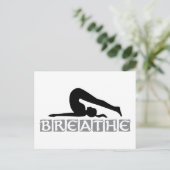 BREATHE Yoga Postkarte (Stehend Vorderseite)