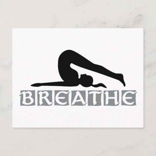BREATHE Yoga Postkarte (Vorderseite)