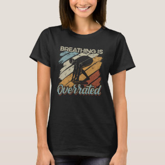 Breathing is Overrated  Try Swimming  Vintage Swim T-Shirt
