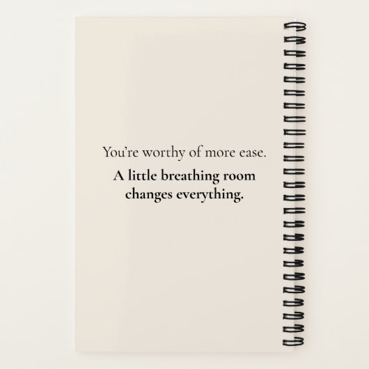 Breathing Room Notebook Notizblock (Rückseite)