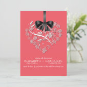 Breathless Wedding Einladung - Coral (Stehend Vorderseite)