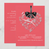 Breathless Wedding Einladung - Coral (Vorne/Hinten)