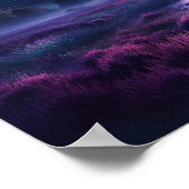 Breathtaking Indigo Twilight Highland Moonlit  Poster (Ecke)