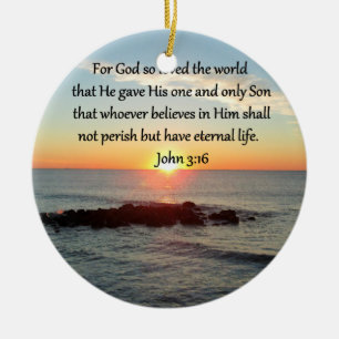 BREATHTAKING JOHN 3:16 SONNE KERAMIKORNAMENT