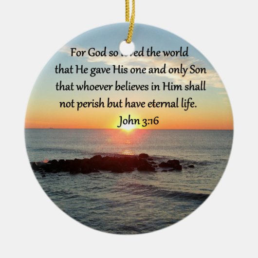BREATHTAKING JOHN 3:16 SONNE KERAMIKORNAMENT (Vorne)