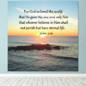 BREATHTAKING JOHN 3:16 SONNE LEINWANDDRUCK (Insitu (Holzboden))