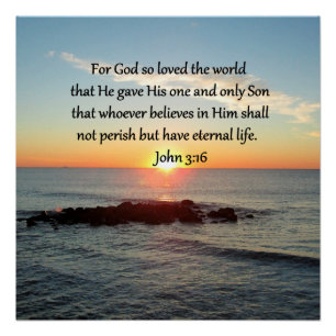 BREATHTAKING JOHN 3:16 SONNE POSTER