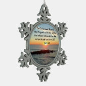 BREATHTAKING JOHN 3:16 SONNE SCHNEEFLOCKEN Zinn-Ornament (Links)