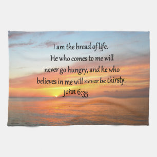 BREATHTAKING JOHN 6:35 SONNENDESIGN KÜCHENTUCH