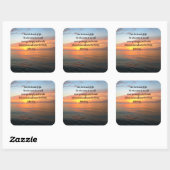 BREATHTAKING JOHN 6:35 SONNENDESIGN QUADRATISCHER AUFKLEBER (Blatt)